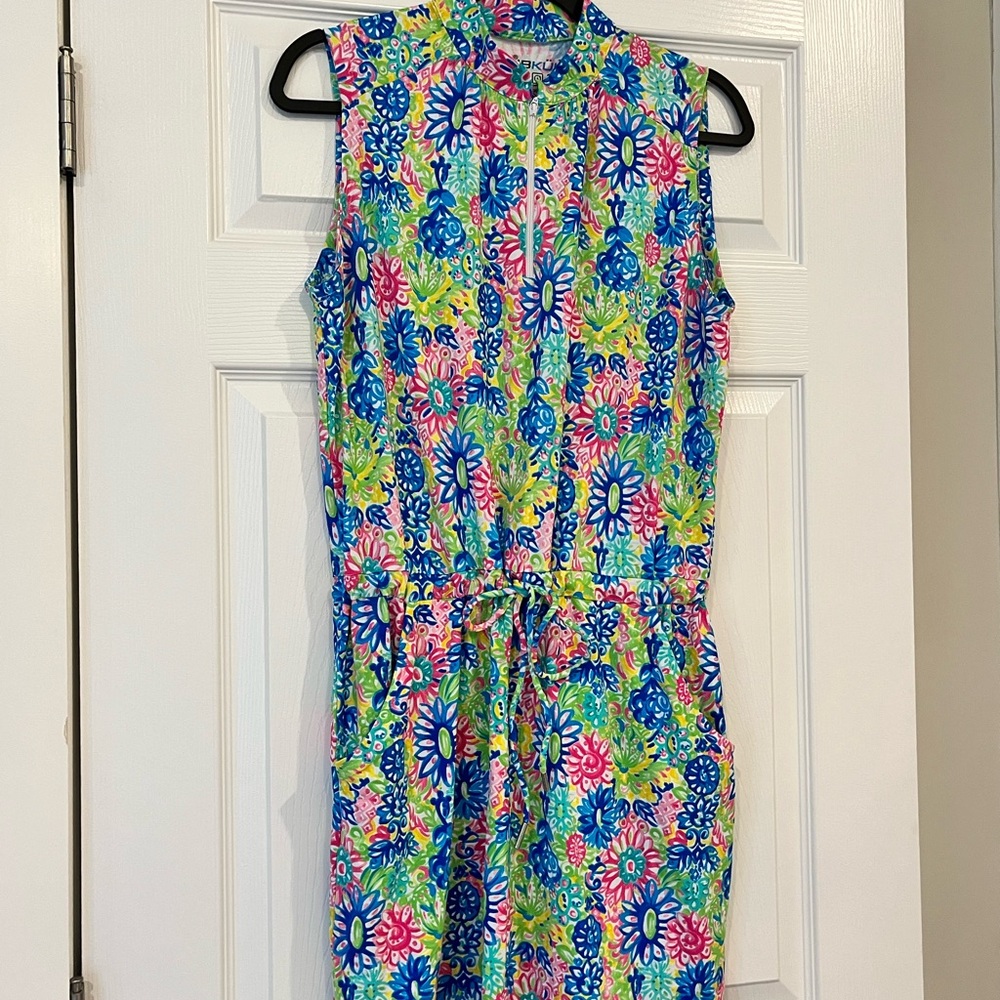 IBKUL Sleeveless Drawstring Golf Dress UPF 50+ Quick Dry